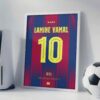 Lamine Yamal 25/26 Jersey - Framed Football Poster