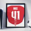 Declan Rice 25/26 Jersey - Framed Football Poster