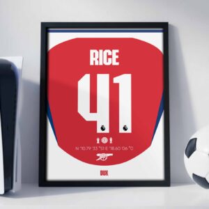 Declan Rice 25/26 Jersey - Framed Football Poster