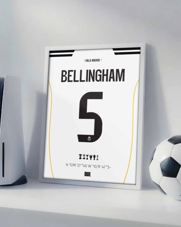 Bellingham 25/26 Jersey - Framed Football Poster