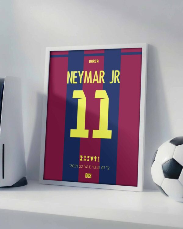 Neymar Jr 15/16 - Jersey Framed Football Poster