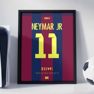 Neymar Jr 15/16 - Jersey Framed Football Poster
