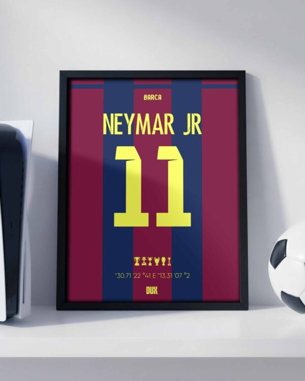 Neymar Jr 15/16 - Jersey Framed Football Poster