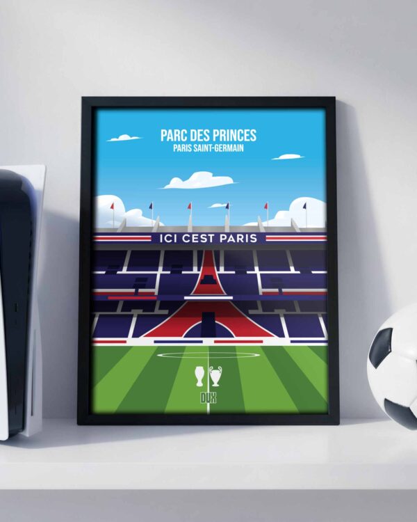 Parc Des Princes Stadium - Framed Football Poster