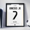 vinicius Vinicius JR 25/26 Jersey - Framed Football Poster