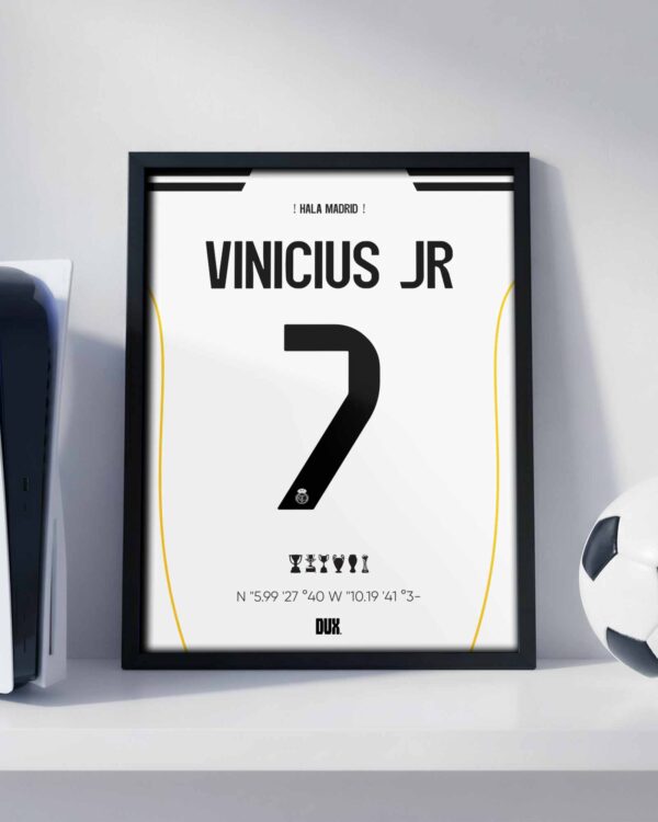 vinicius Vinicius JR 25/26 Jersey - Framed Football Poster