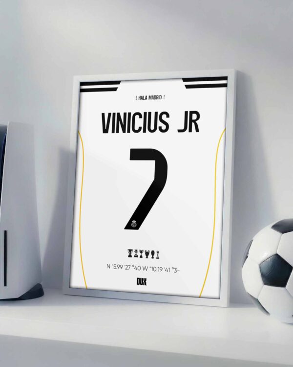 vinicius2 Vinicius JR 25/26 Jersey - Framed Football Poster