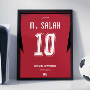 Mo Salah World Cup Jersey - Framed Football Poster