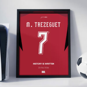 Trezeguet World Cup Jersey - Framed Football Poster