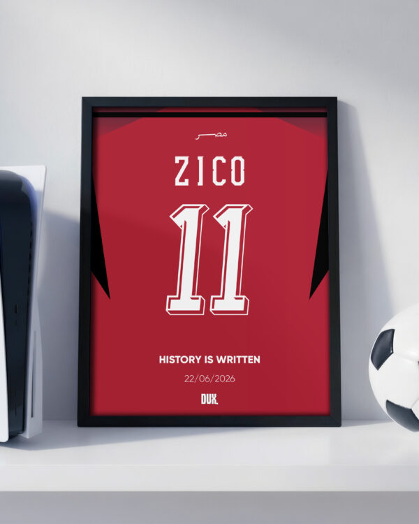 Zico World Cup Jersey - Framed Football Poster