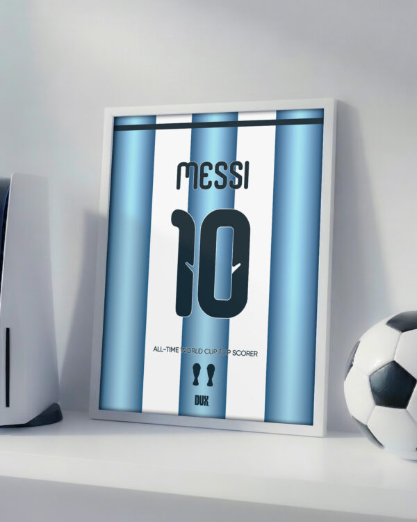 Lionel Messi World Cup Jersey - Framed Football Poster
