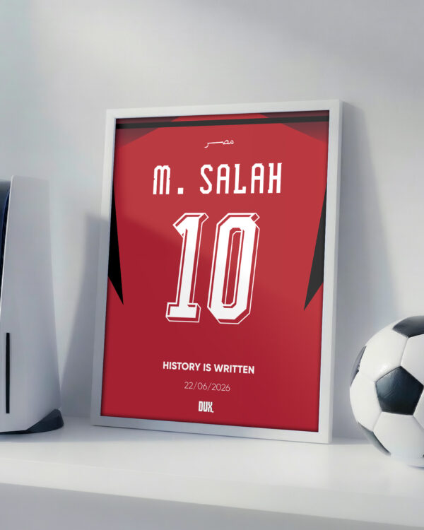 Mo Salah World Cup Jersey - Framed Football Poster