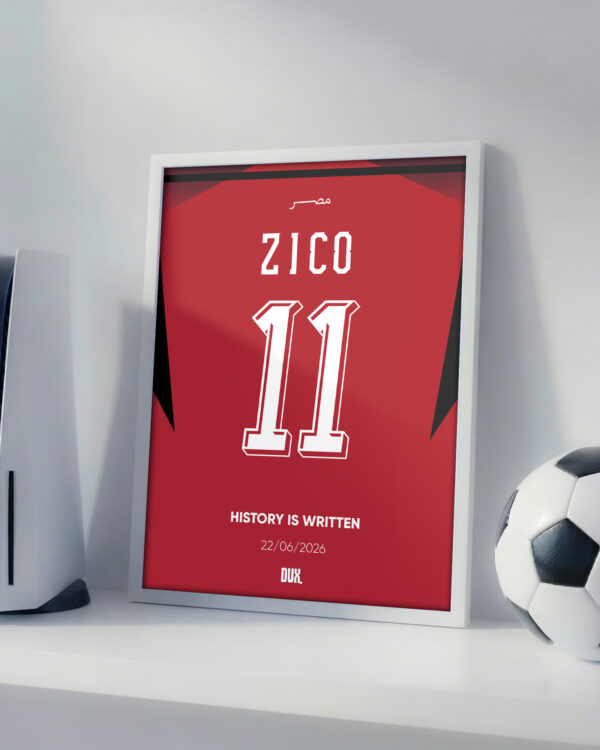Zico World Cup Jersey - Framed Football Poster