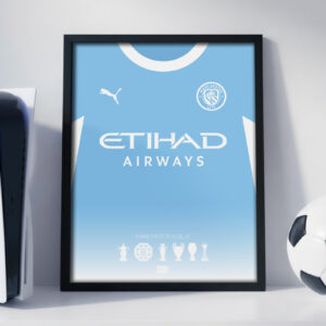 CITY Manchester City 2027 Home Jersey - Framed Football Poster
