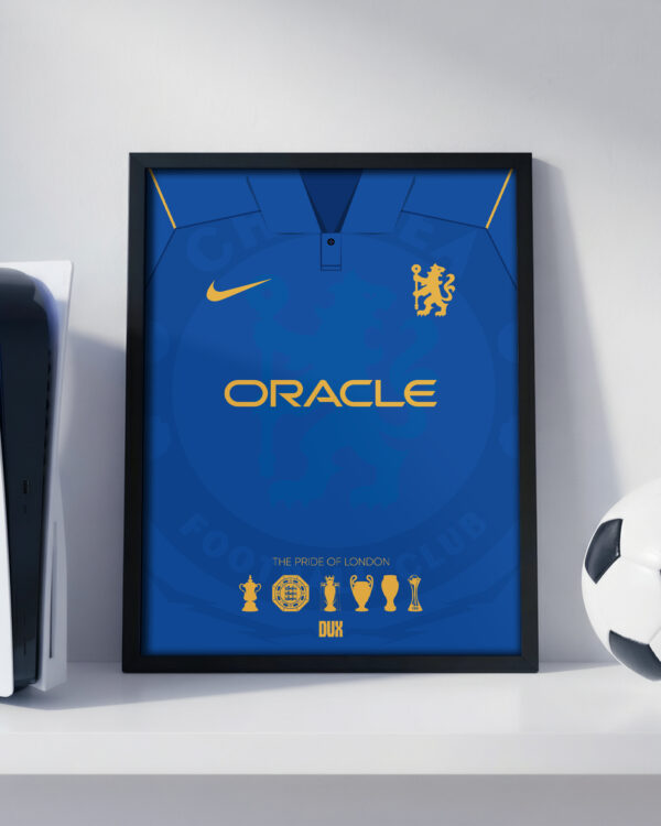 Chelsea 2027 Home Jersey - Framed Football Poster