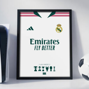 Real Madrid 2027 Home - Jersey Framed Football Poster