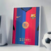 Barcelona 2027 Home Jersey - Framed Football Poster