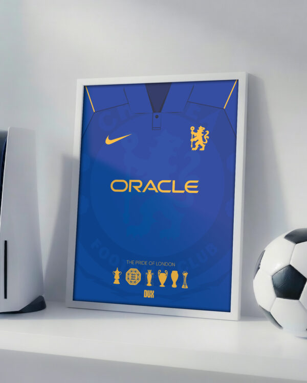 Chelsea 2027 Home Jersey - Framed Football Poster