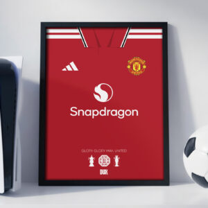 Manchester United 2027 Home Jersey - Framed Football Poster