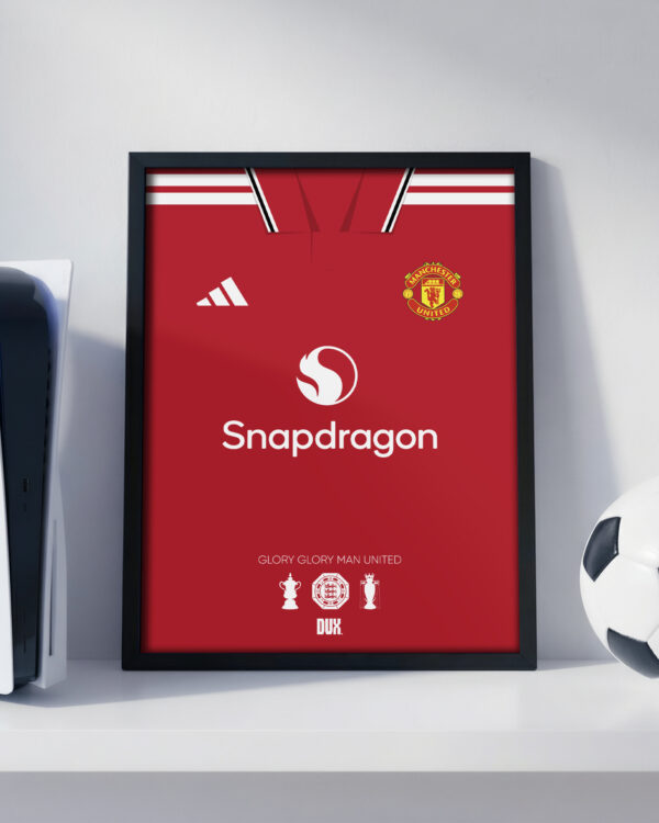 Manchester United 2027 Home Jersey - Framed Football Poster