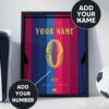 Barcelona 26/27 Customizable Jersey - Framed Football Poster