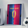 Barcelona 26/27 Customizable Jersey - Framed Football Poster