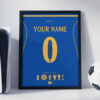 CHELSEA-CUSTOM-JERSEY Chelsea 26/27 Customizable Jersey - Framed Football Poster