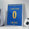 CHELSEA-CUSTOM-JERSEY-white Chelsea 26/27 Customizable Jersey - Framed Football Poster