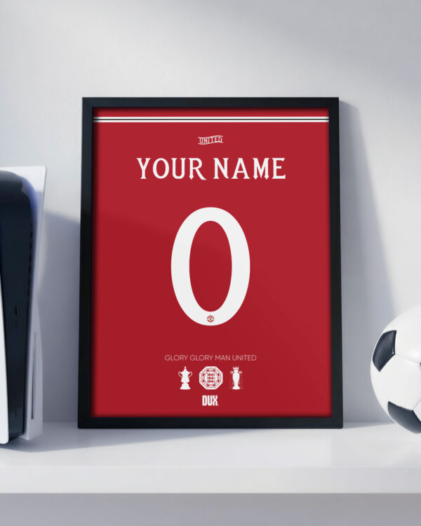 Manchester United 26/27 Customizable Jersey - Framed Football Poster