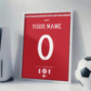 Manchester United 26/27 Customizable Jersey - Framed Football Poster