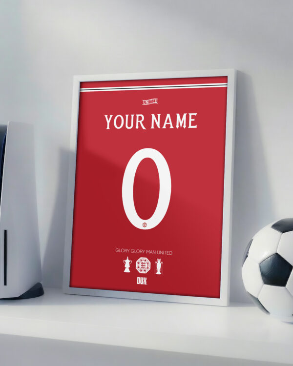Manchester United 26/27 Customizable Jersey - Framed Football Poster