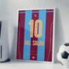 Mohamed Salah 26/27 Home Jersey - Framed Football Poster