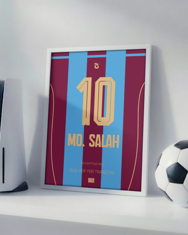 Mohamed Salah 26/27 Home Jersey - Framed Football Poster