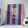 Mohamed Salah 26/27 Home Jersey - Framed Football Poster