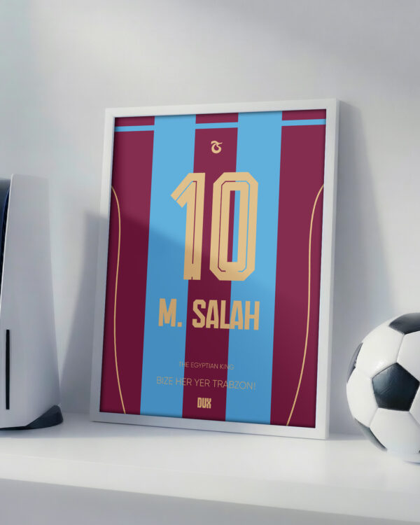 Mohamed Salah 26/27 Home Jersey - Framed Football Poster