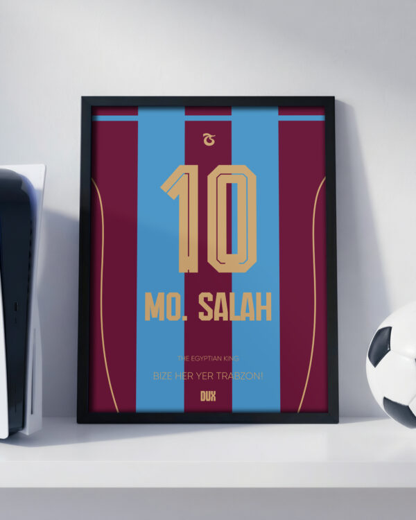 Mohamed Salah 26/27 Home Jersey - Framed Football Poster