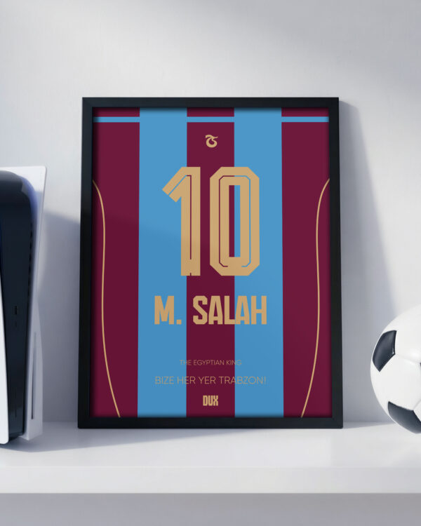 Mohamed Salah 26/27 Home Jersey - Framed Football Poster