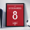 Bruno Fernandes 26/27 Home Jersey-  Framed Football Poster