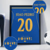closeup-joao João Pedro 26/27 Home Jersey - Framed Football Poster