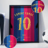 Lamine Yamal 26/27 Home Jersey - Framed Football Poster